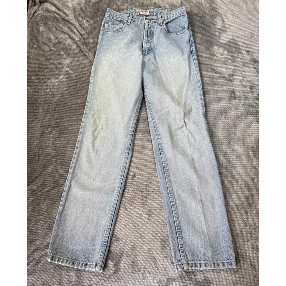 Vintage Guess Jeans Light‎ Wash Straight Leg Denim 1010 SH Made in USA 28x30